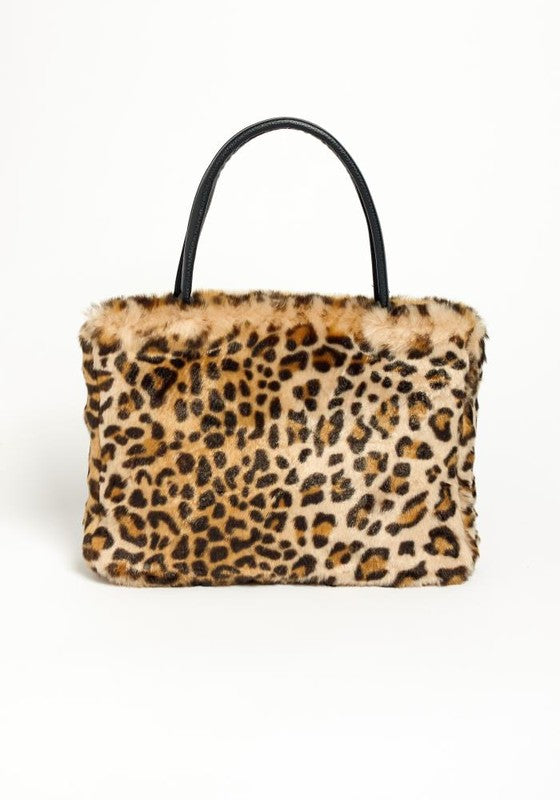 Vintage Mini Fur Tote Handbag