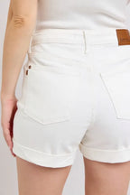 Judy Blue Full Size High Waist Double Roll Cuff Denim Shorts Plus Size