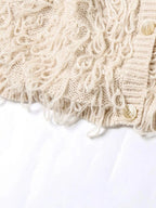 Fringe Button Up Cardigan