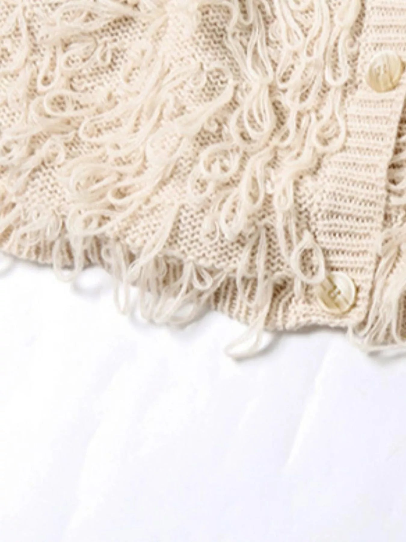 Fringe Button Up Cardigan