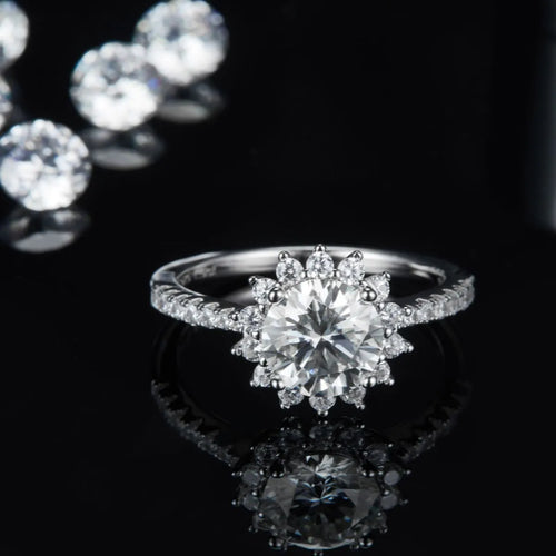 2 Carat Moissanite 925 Sterling Silver Ring