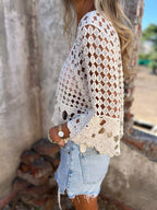 Tassel Crochet Knit Cover Up