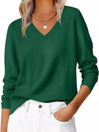 Classic V-Neck Long Sleeve Sweater