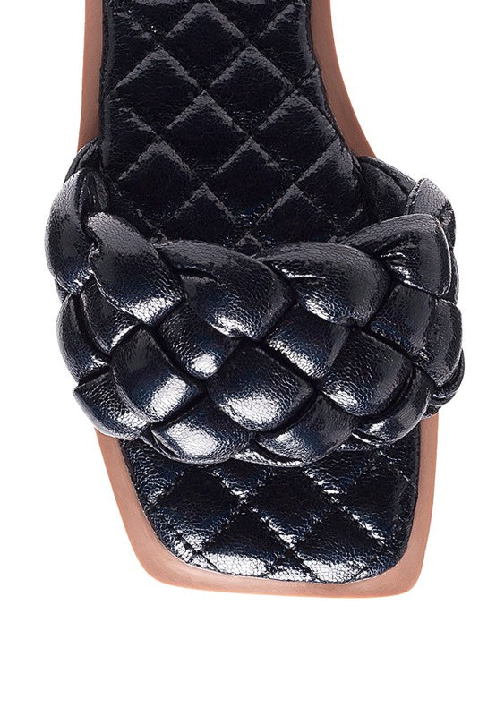 Quilted Woven Slides