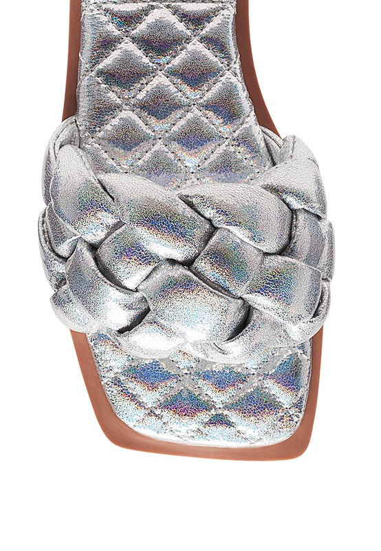Quilted Woven Slides
