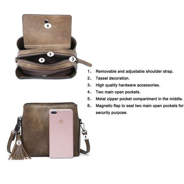 Mini Crossbody Bag With Multipockets