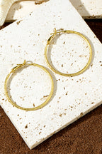 Gold Plated Retro Hoop Earrings