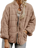 Quilted Zip Up Outerwear