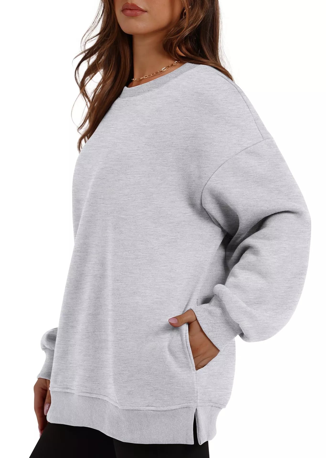 Casual Solid Color Long Sleeve Sweatshirt