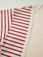 Stripe Sleeve Patchwork Casual Sweatshirt