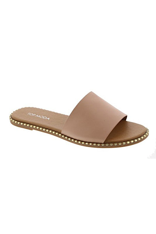Sandals with Grommet Detail