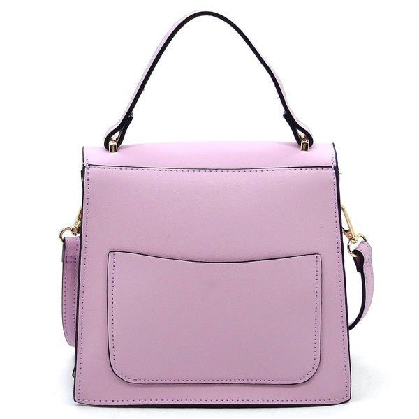 Animal Print Ring Tassel Flap Crossbody Satchel