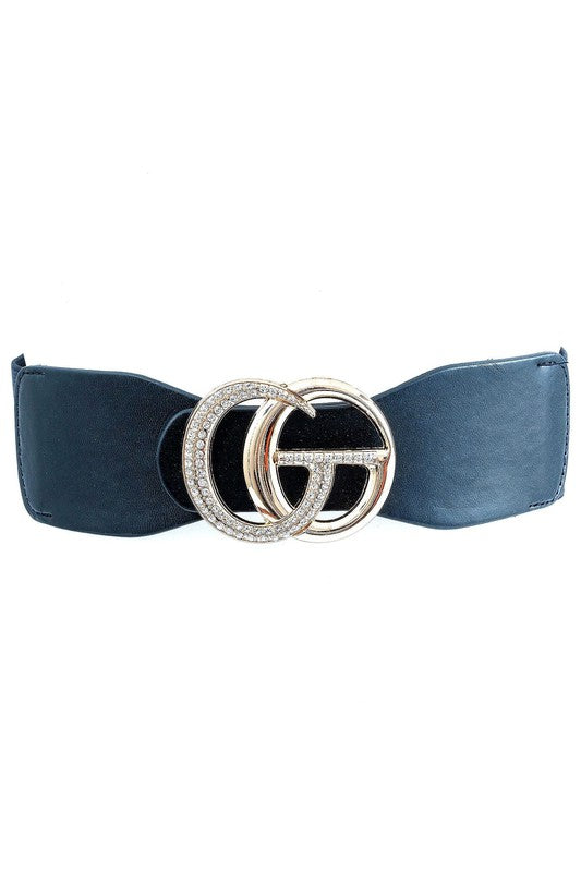 CG Gold tone Rhinestone Stretch Belt