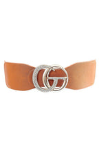 CG Gold tone Rhinestone Stretch Belt