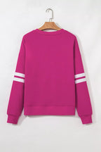 Oversized Varsity Drop Shoulder Sequined XOXO Valentine Sweatshirt