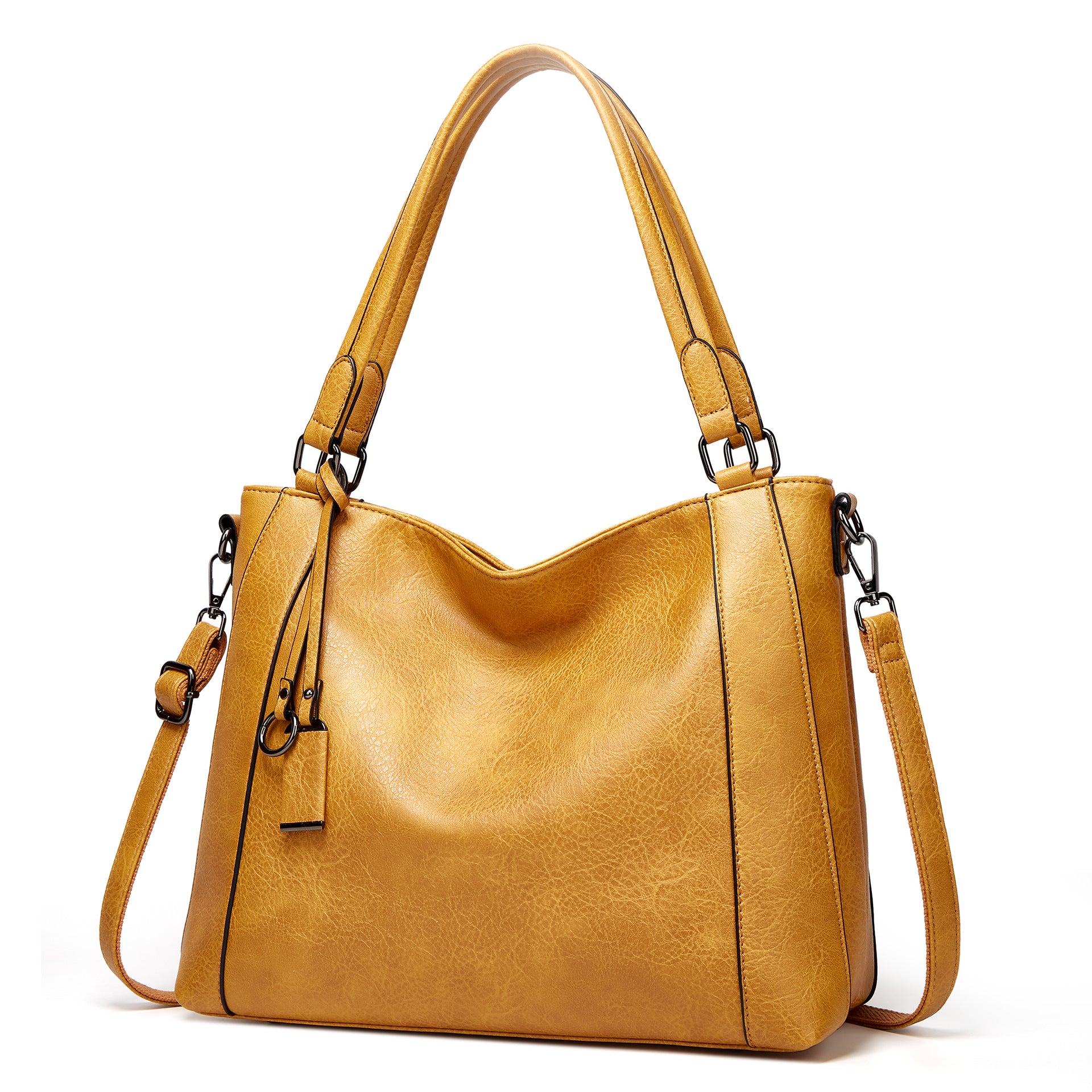 Soft Leather-Look Women's Shoulder Tote Bag