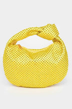 Tonal Studded Knotted Soft Clutch
