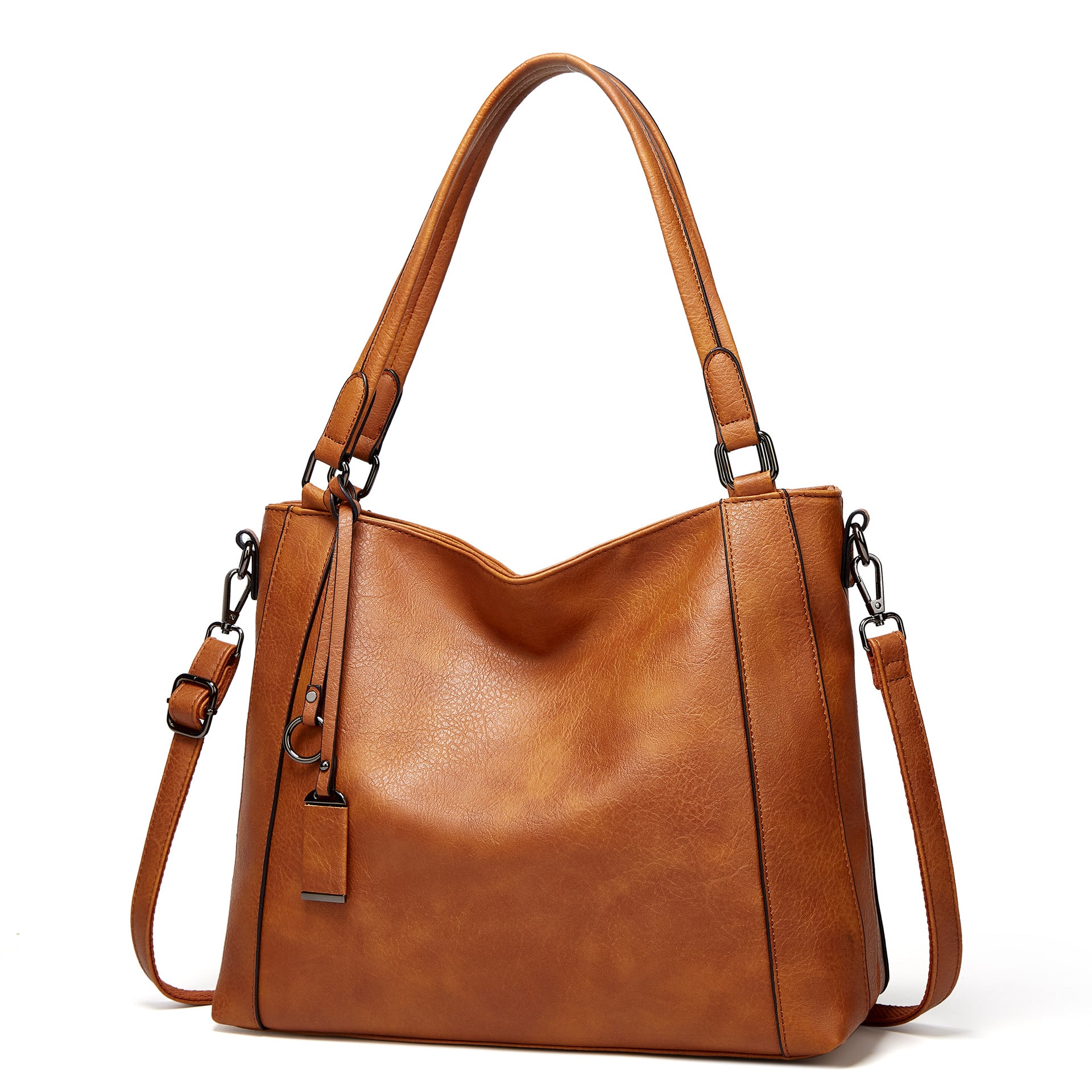 Soft Leather-Look Women's Shoulder Tote Bag