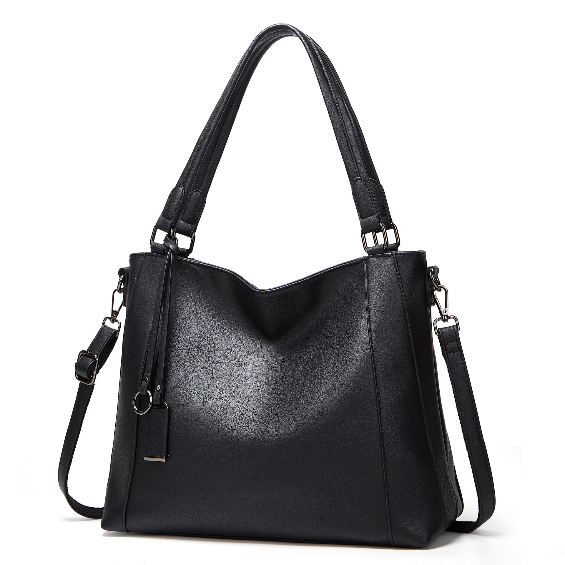 Soft Leather-Look Women's Shoulder Tote Bag