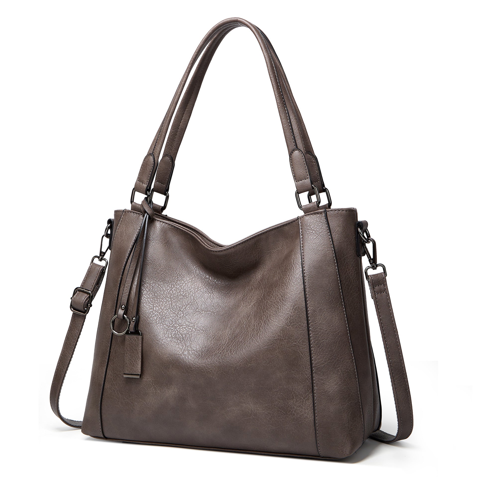 Soft Leather-Look Women's Shoulder Tote Bag