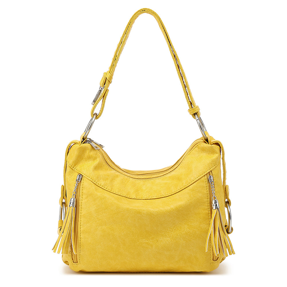 Purses Hobo Bags For Women Washed Vegan Leather Shoulder Bag Ladies Crossbody Bag For Women