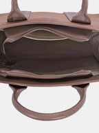 David Jones Canvas Tote Handbag with Contrast Leather Handles