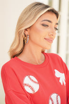 Dark Blue Game Day Football Helmet Jersey Hoop Earrings