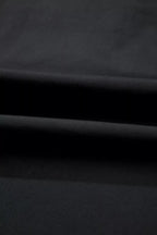 Short Puff Sleeve Contrast Embroidered Detail V Neck Blouse