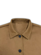 Plus Size Button-Down Cropped Outerwear