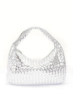 Weaved Faux Leather Soft Top Handle Shoulder Bag