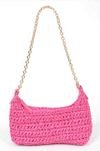 Faux Straw Fashion Shoulder Bag