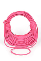 Metallic Layer Roping Top Handle Bag