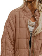 Quilted Zip Up Outerwear