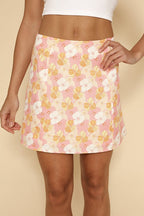 Floral mini skirt