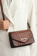 MKF Vanta Solid Croc-Embossed Saddle Bag by Mia K