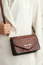 MKF Vanta Solid Croc-Embossed Saddle Bag by Mia K
