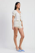 MINI RUCHED BLOOMER SHORTS