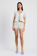 MINI RUCHED BLOOMER SHORTS