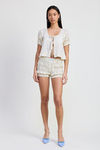 MINI RUCHED BLOOMER SHORTS