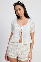MINI RUCHED BLOOMER SHORTS