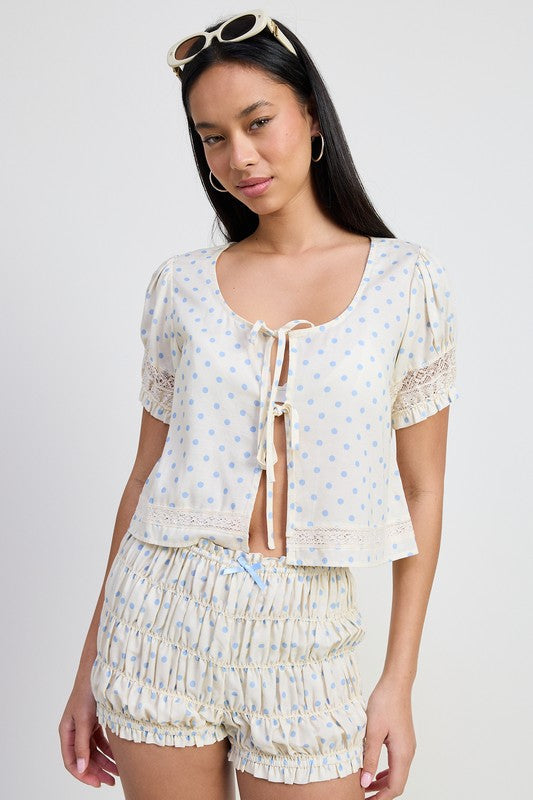 MINI RUCHED BLOOMER SHORTS