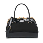 Patent Leather Frame Satchel