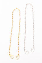18K STAINLESS STEEL HANDCUFF NECKLACE