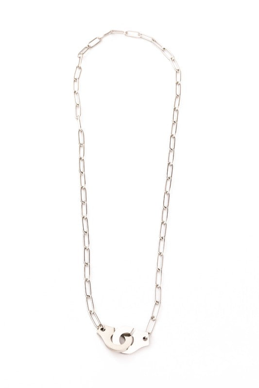 18K STAINLESS STEEL HANDCUFF NECKLACE