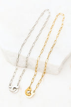 18K STAINLESS STEEL HANDCUFF NECKLACE