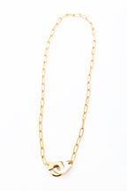 18K STAINLESS STEEL HANDCUFF NECKLACE
