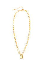 18K STAINLESS STEEL LOCK & CLIP CHAIN NECKLACE