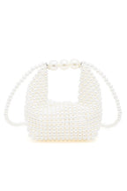 Petite Pearl Braided Top Handle Clutch Bag