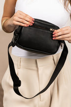 Alva Mixed Media Check Sling Belt Bum Bag