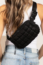 Evyn Quilted Puffer Sling Belt Bum Bag
